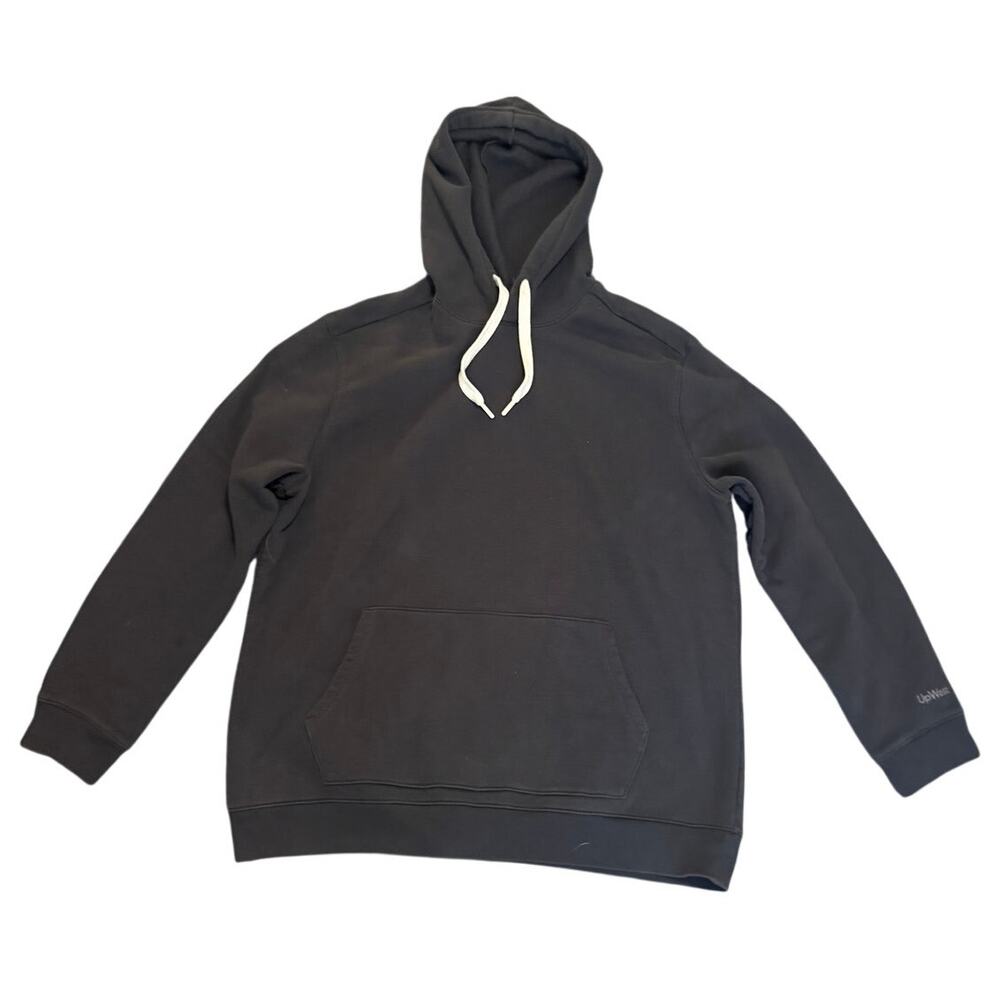 UpWest Hoodie Sweatshirt Black Gray, XL Casual Pullover – 29″ Length-Unisex